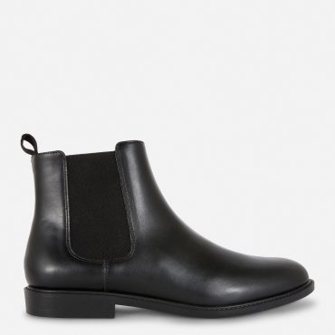 Faux Leather Chelsea Boots