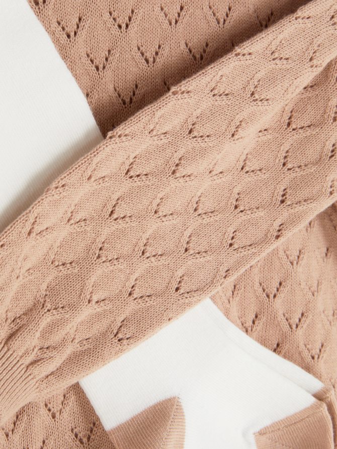 Chenille Knit Romper and Tights Set - Image 3