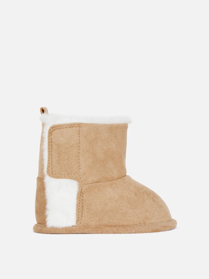 Faux Fur Baby Booties