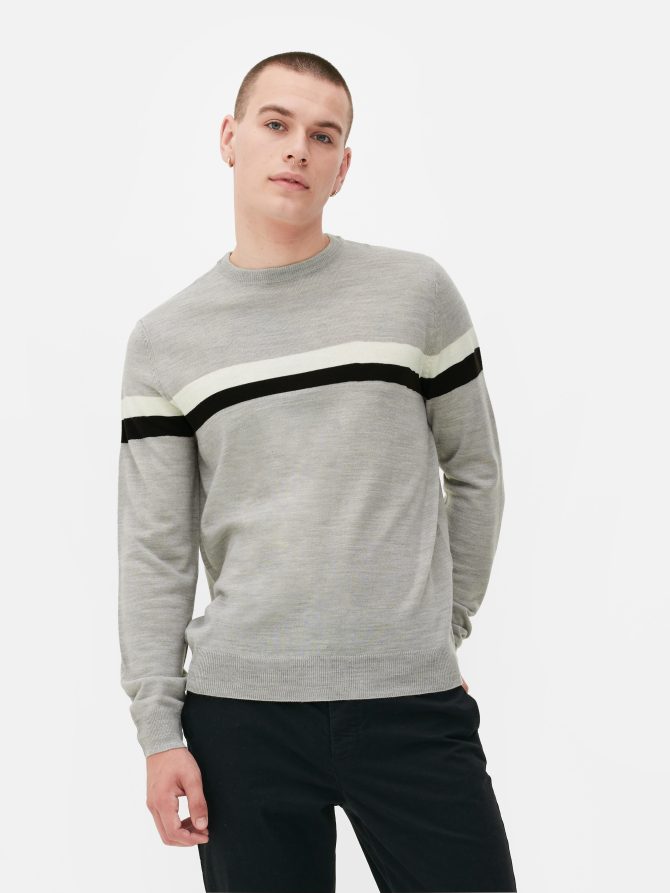 Striped Crew Neck Sweater - Image 2