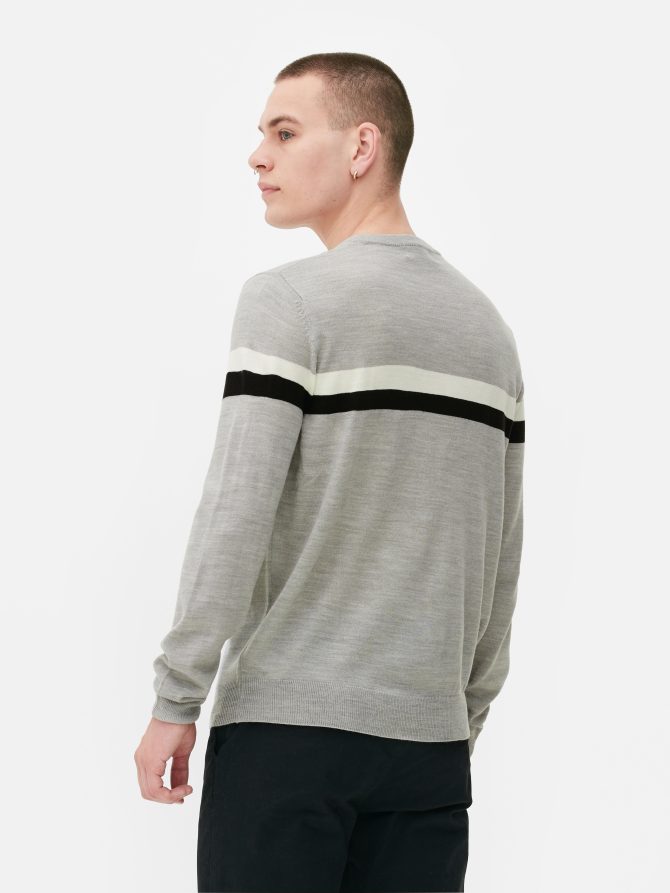 Striped Crew Neck Sweater - Image 4