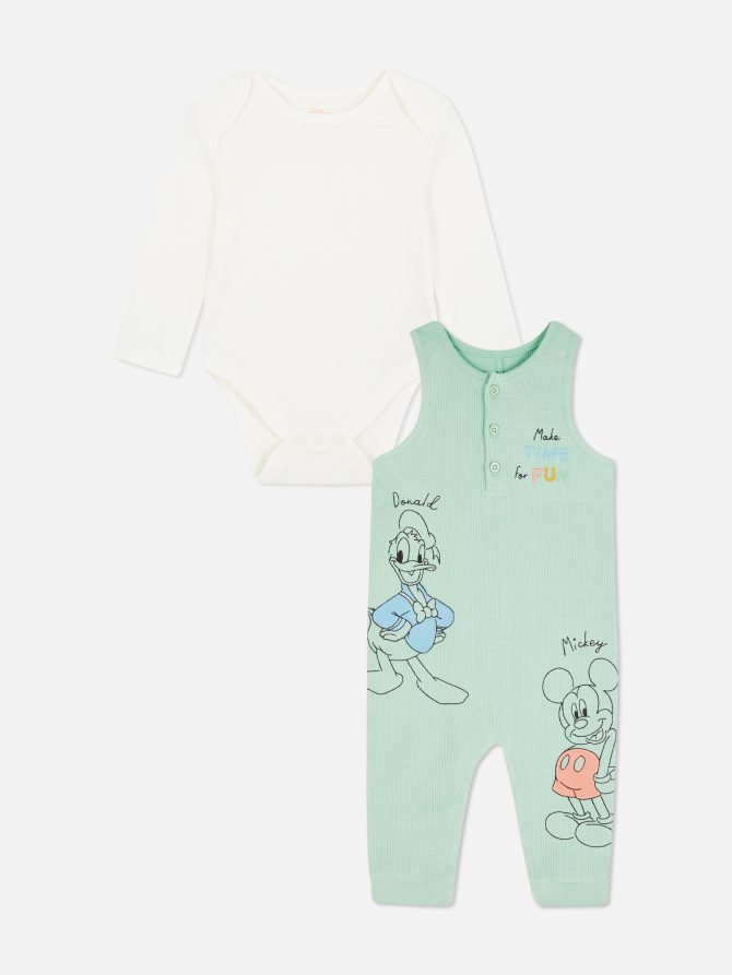 Disney’s Mickey Mouse and Donald Duck Bodysuit & Overalls Set - Image 3