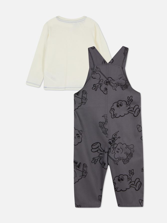 Skate Shapes T-Shirt & Overalls Set - Image 4