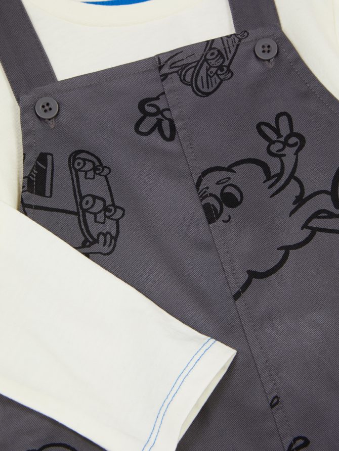 Skate Shapes T-Shirt & Overalls Set - Image 5
