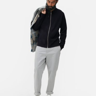 Collared Zip Cardigan