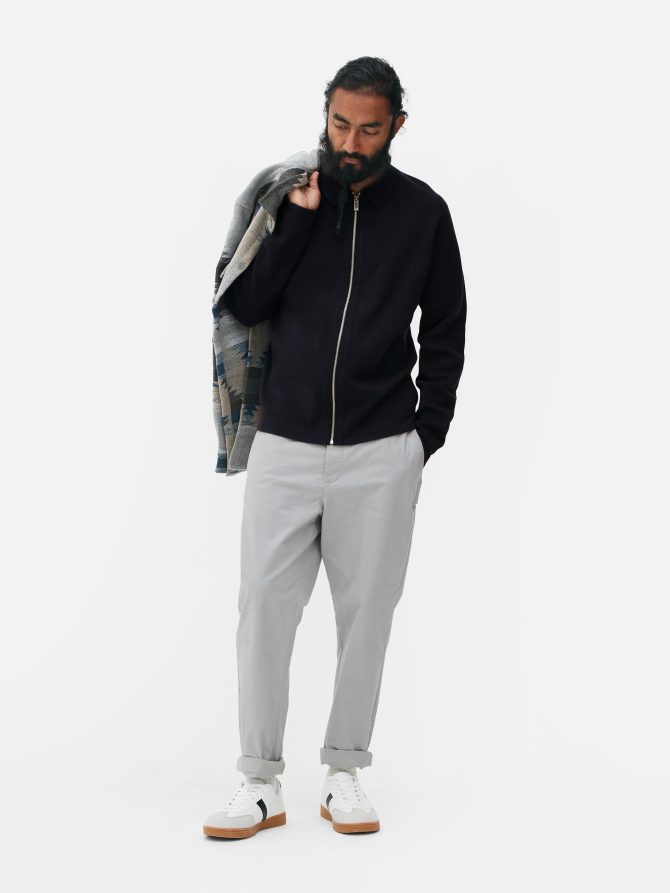 Collared Zip Cardigan