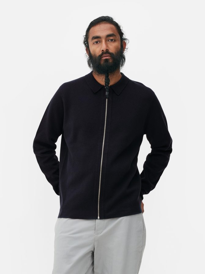 Collared Zip Cardigan - Image 2