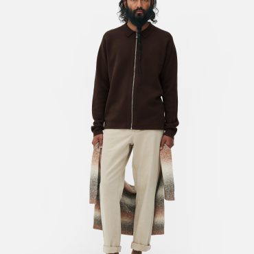 Collared Zip Cardigan