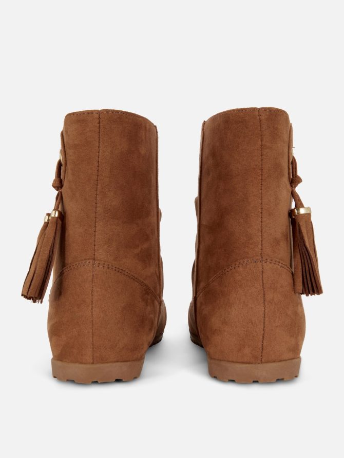 Faux Suede Tassel Boots - Image 3