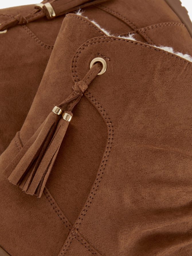 Faux Suede Tassel Boots - Image 5