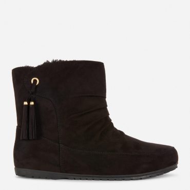 Faux Suede Tassel Boots