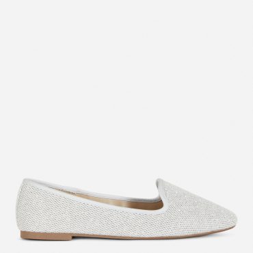 Wide Fit Glitter Flat Pumps