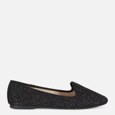 Wide Fit Glitter Flat Pumps