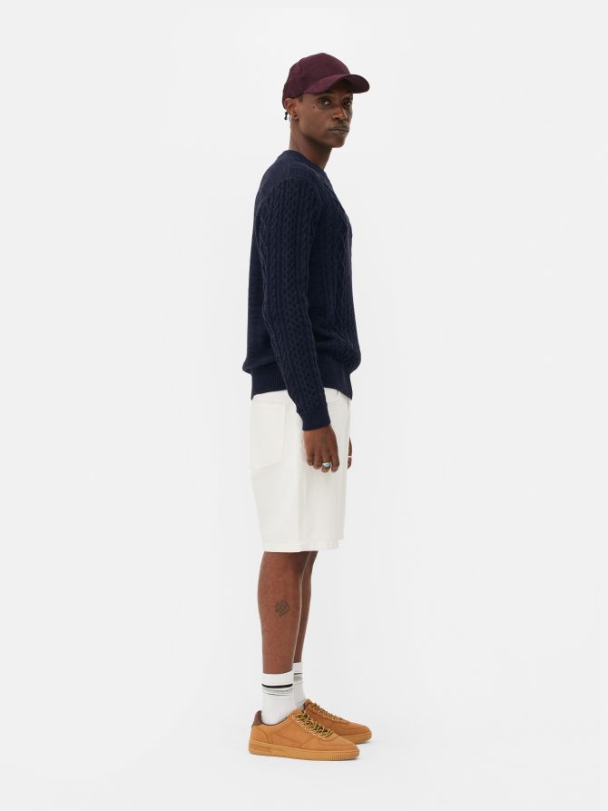 Cable Knit Panel Sweater