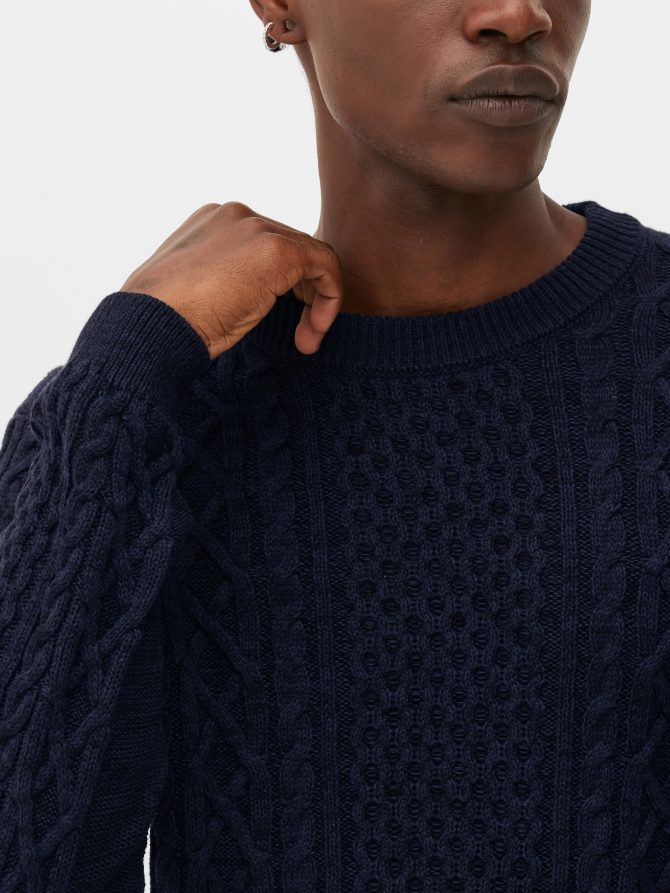 Cable Knit Panel Sweater - Image 3