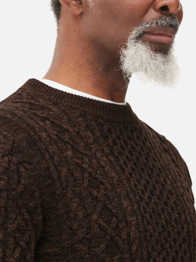 Cable Knit Panel Sweater - Image 3