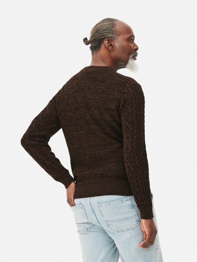 Cable Knit Panel Sweater - Image 4