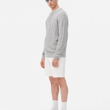 Cable Knit Panel Sweater