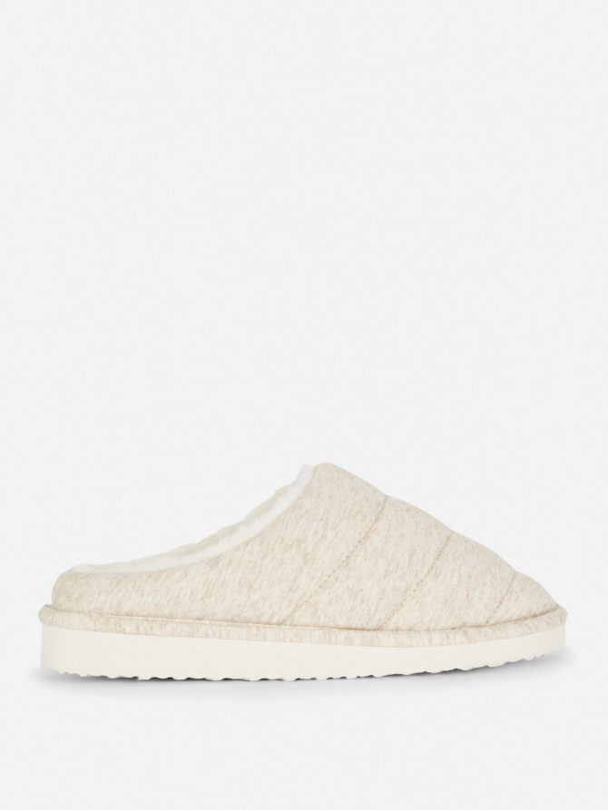 Padded Quilted Mule Slippers