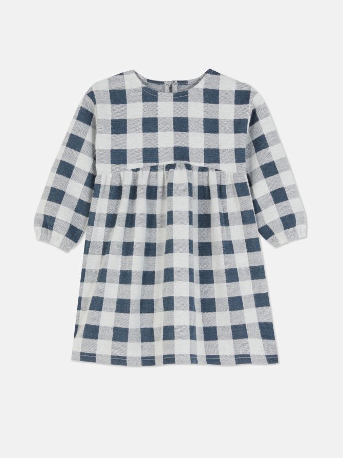 Long Sleeve Check Dress