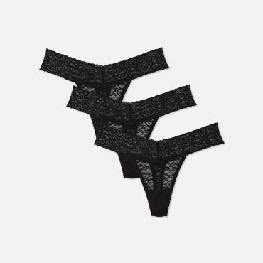 3-Pack Lace Bandeau Thongs