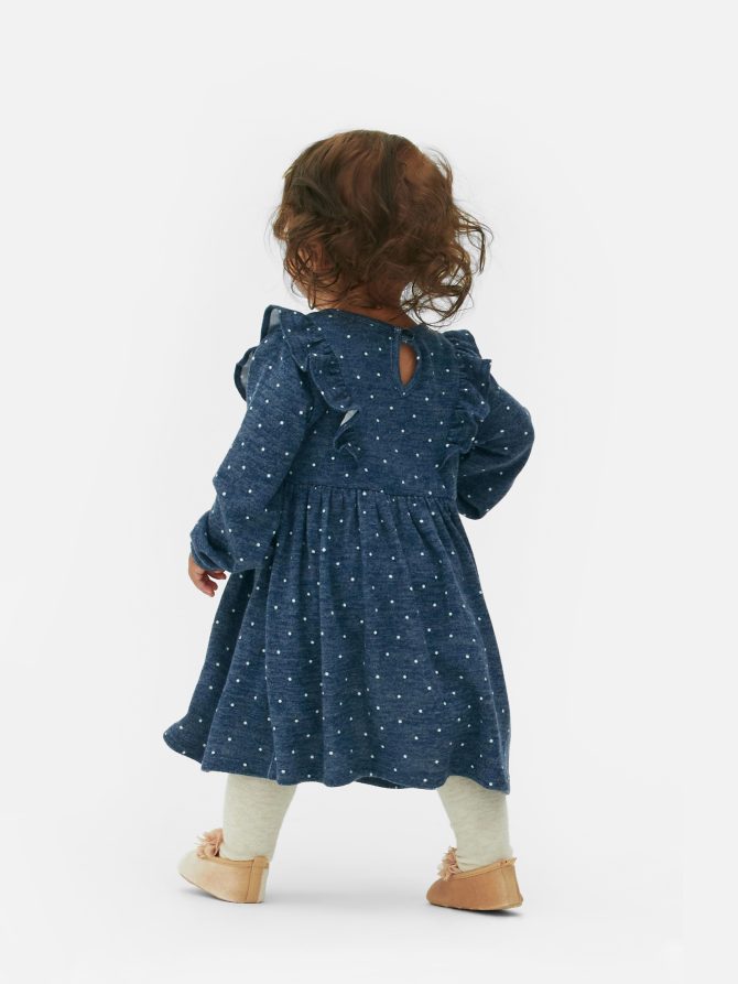Polka Dot Long Sleeve Dress - Image 2