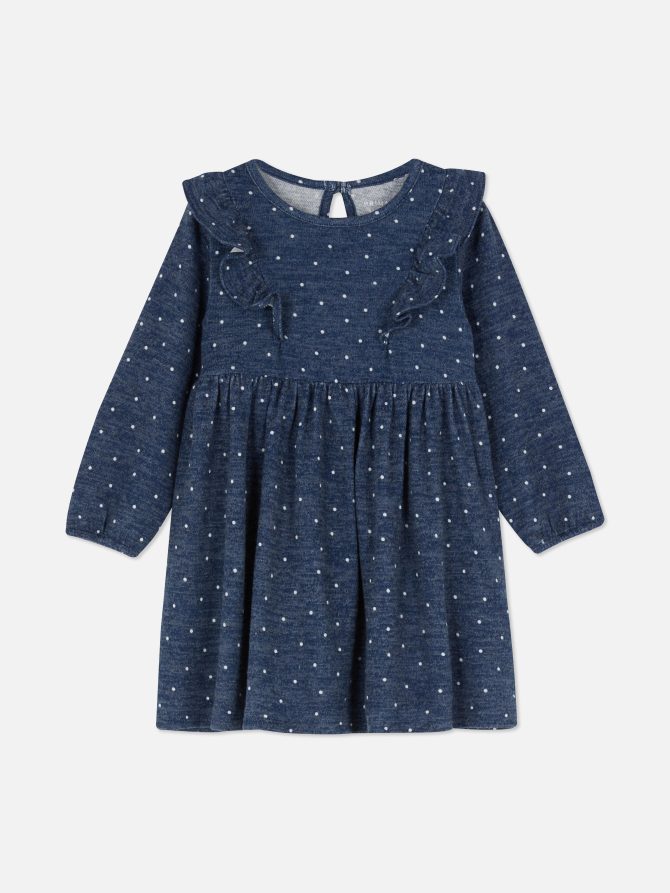 Polka Dot Long Sleeve Dress - Image 3