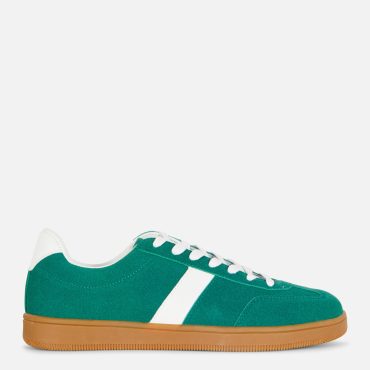 Side Stripe Contrast Sole Sneakers