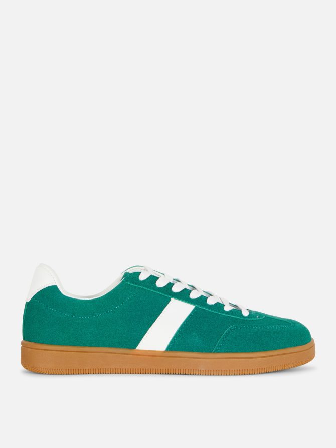 Side Stripe Contrast Sole Sneakers