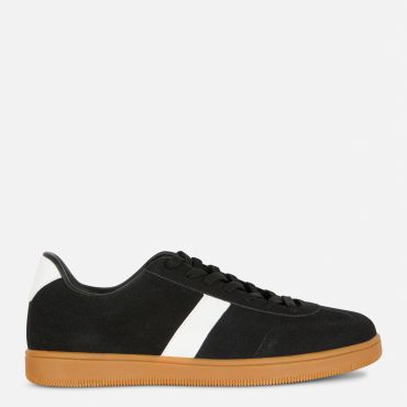 Side Stripe Contrast Sole Sneakers