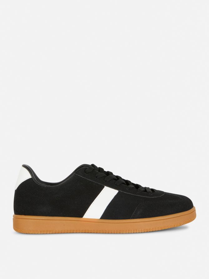 Side Stripe Contrast Sole Sneakers