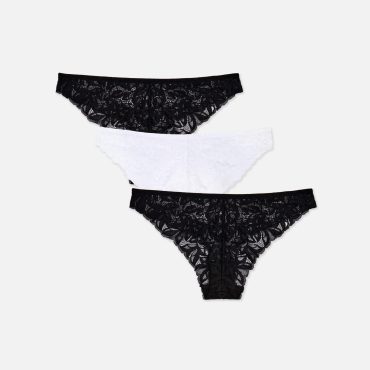 3-Pack Essential Lace Brazilian Briefs
