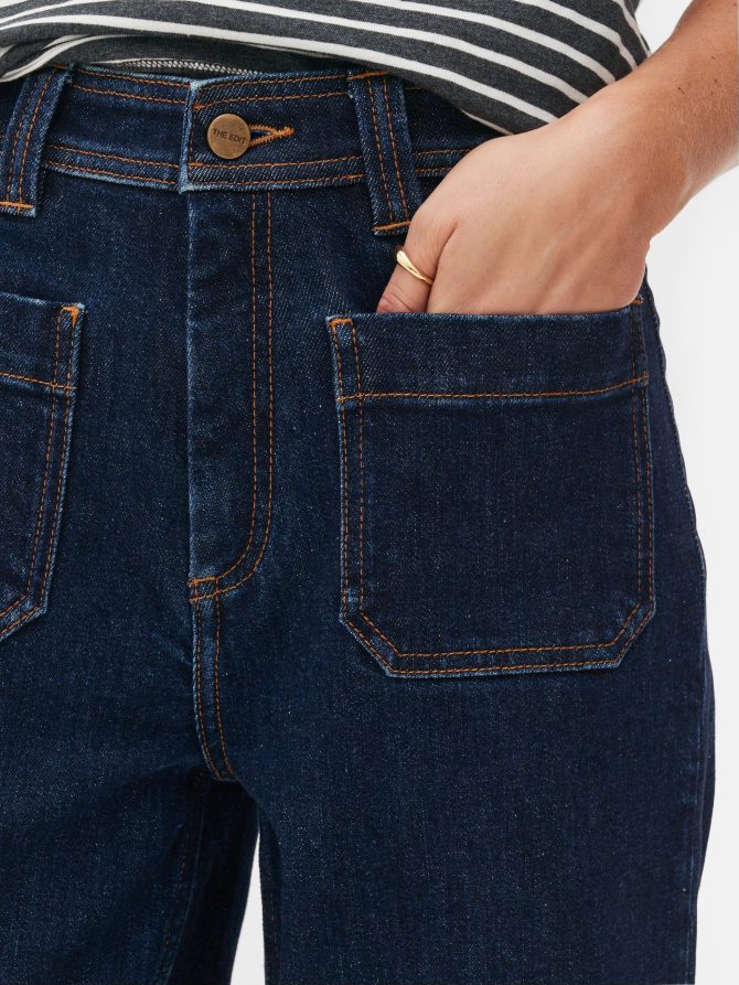 Cotton Rich Wide Leg Jeans - Image 3