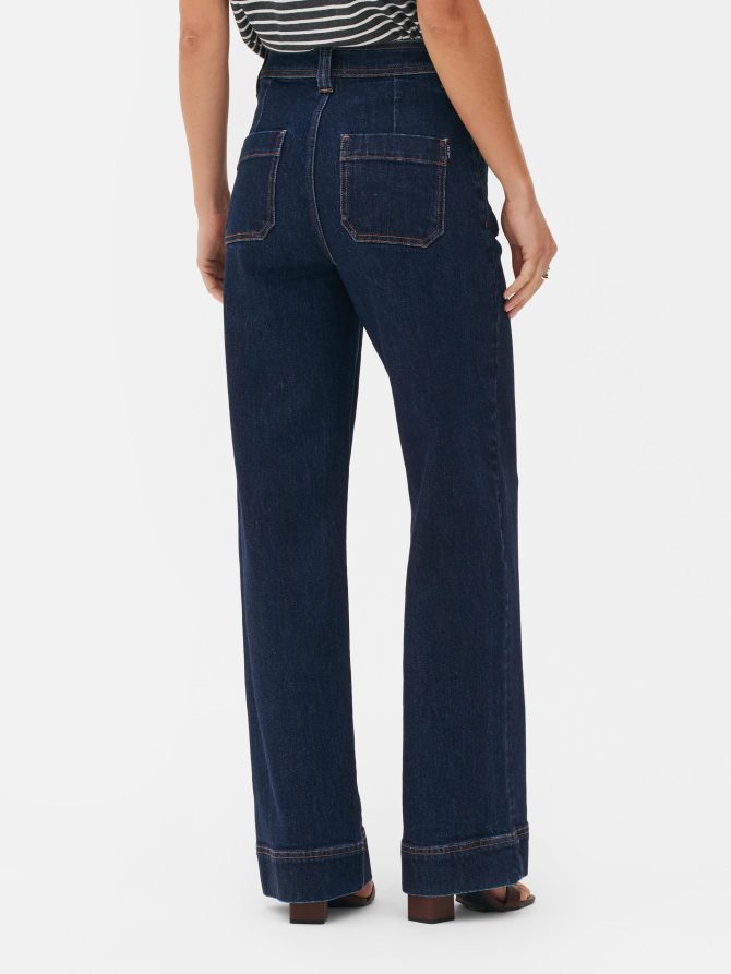 Cotton Rich Wide Leg Jeans - Image 4