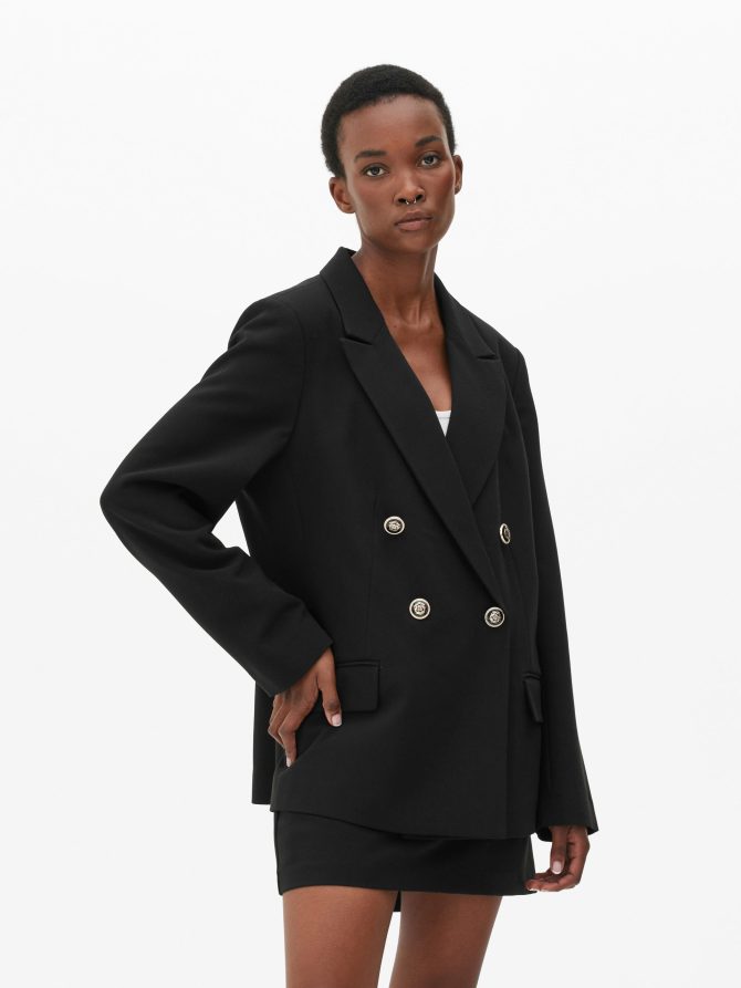 Double-Breasted Twill Blazer - Image 2