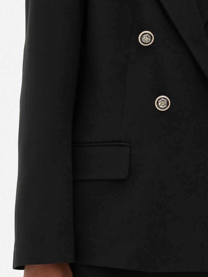 Double-Breasted Twill Blazer - Image 3