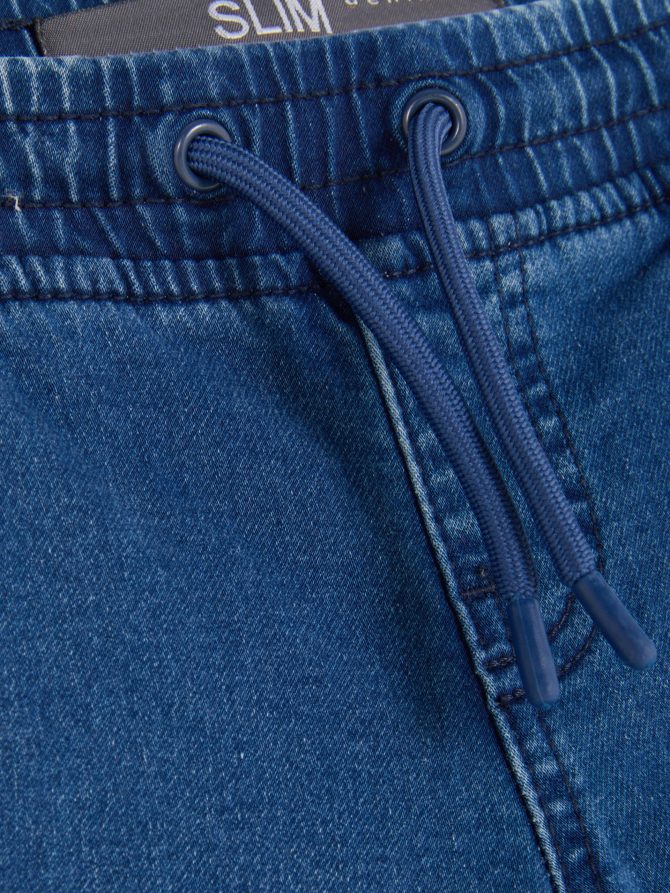 Panelled Denim Joggers - Image 3