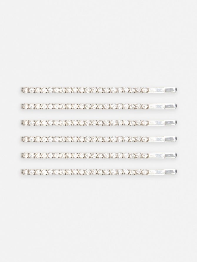 6-pack Diamanté Kirby Hair Grips