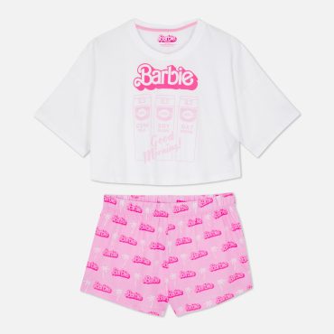 Barbie The Movie Crop Top Pajama Set