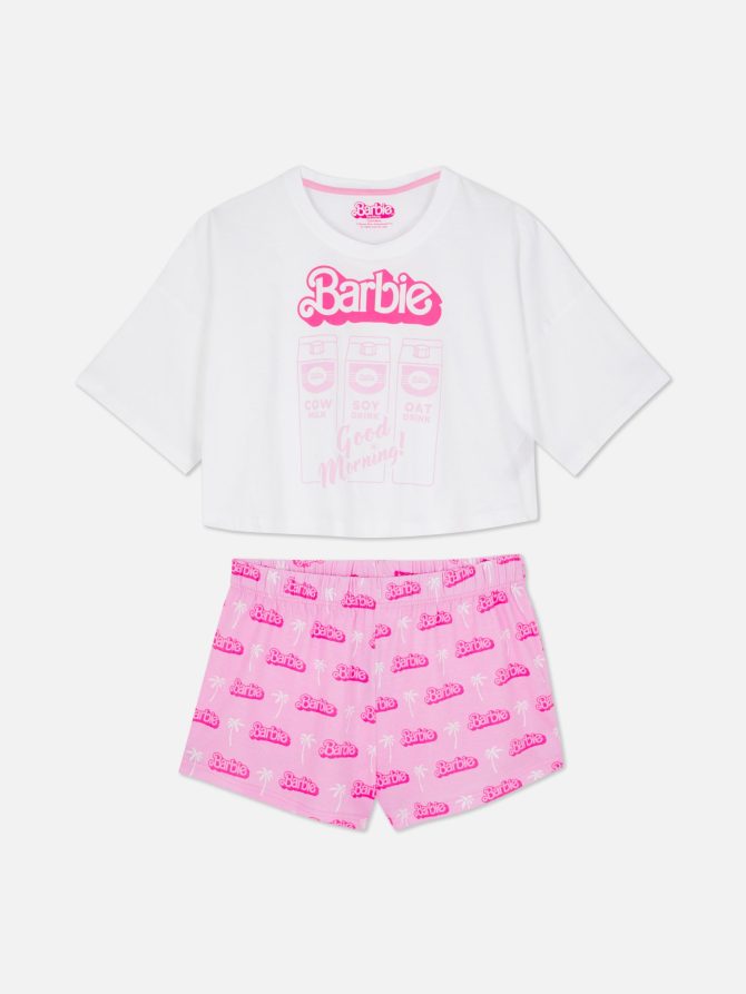 Barbie The Movie Crop Top Pajama Set