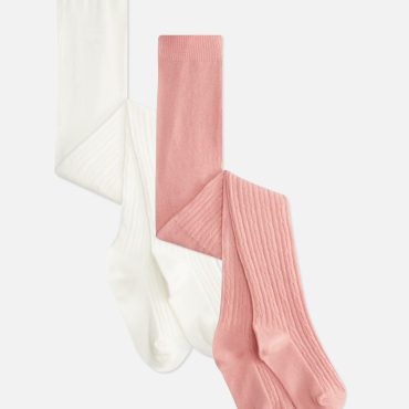 2-Pack Cable Knit Tights