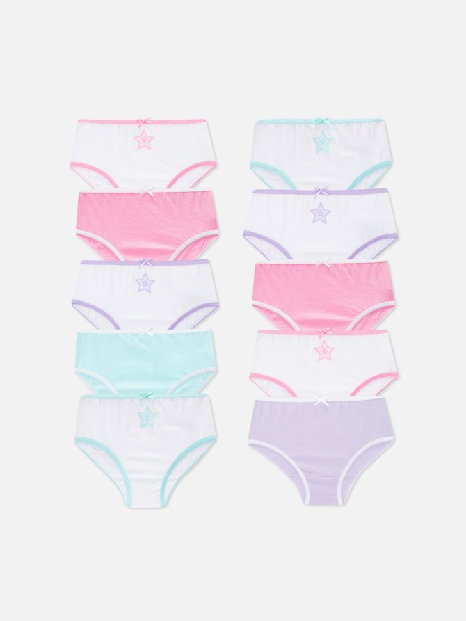 10-Pack Contrast Color Full Briefs