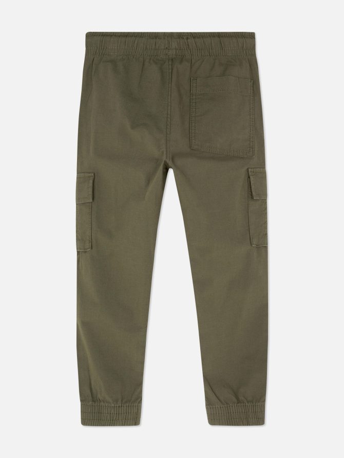 Slim Drawstring Waist Cargo Trousers - Image 2