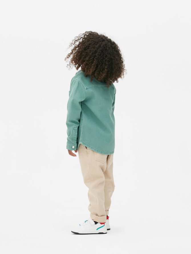 Button-Down Collar Denim Shirt - Image 2