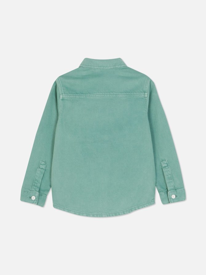 Button-Down Collar Denim Shirt - Image 4