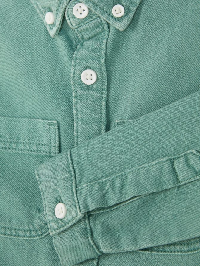 Button-Down Collar Denim Shirt - Image 5