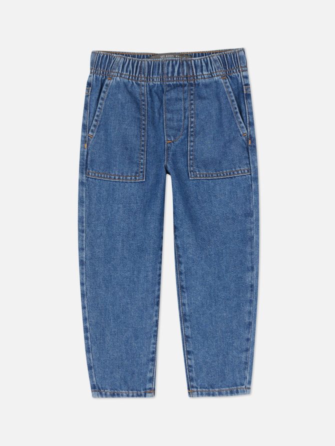 Stretch Waist Tapered Jeans