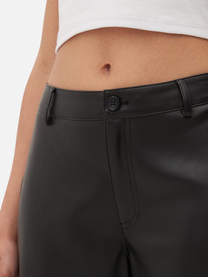 Faux Leather Wide Leg Pants - Image 3