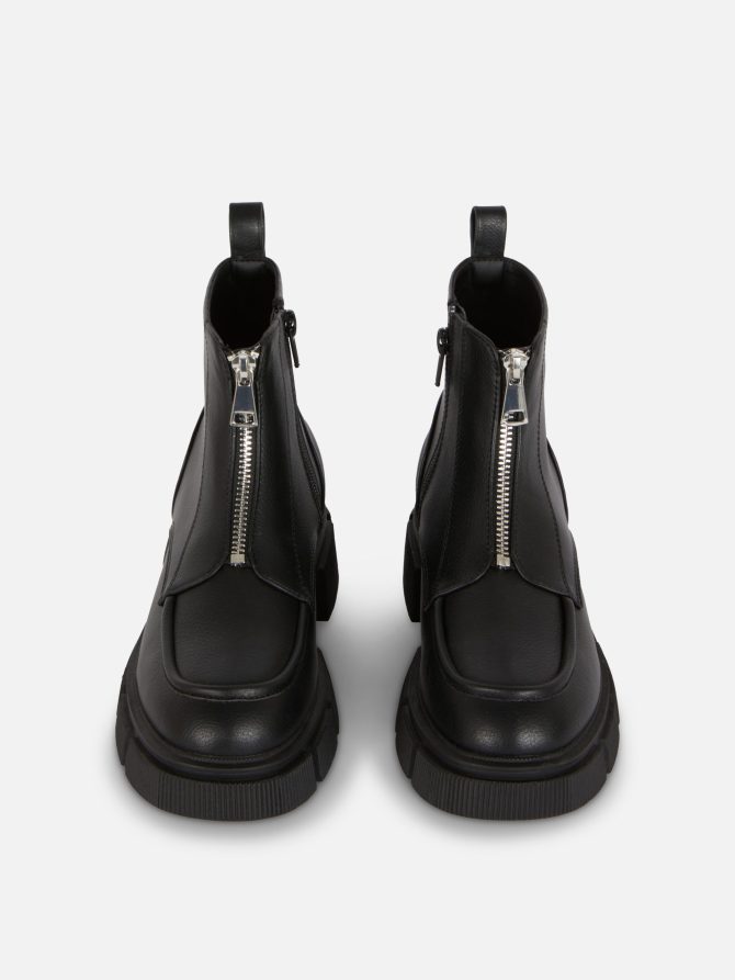 Zip Front Heeled Chelsea Boots - Image 2