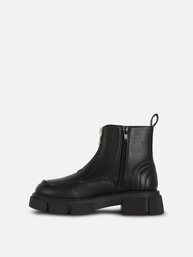 Zip Front Heeled Chelsea Boots - Image 4